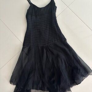 100% Silk Black Cocktail Dress